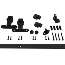 Orca Hardware FTTM-MINI-BL-5 5' Barn Door Flat Track Cabinet Flat Track Kit with Top Mount Hangers.