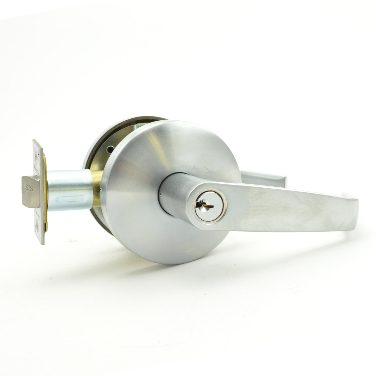 Pamex FY3SSC Storeroom with Clutch Princeton Lever Grade 2 Cylindrical Lockset Satin Chrome Finish.