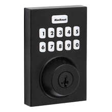Kwikset HC620CNTZW700LR-514S Contemporary Home Connect Keypad Connected Smart Lock Deadbolt with Z-Wave 700 Long Range and SmartKey with RCALFD Latch and RCS Strike Matte Black Finish.