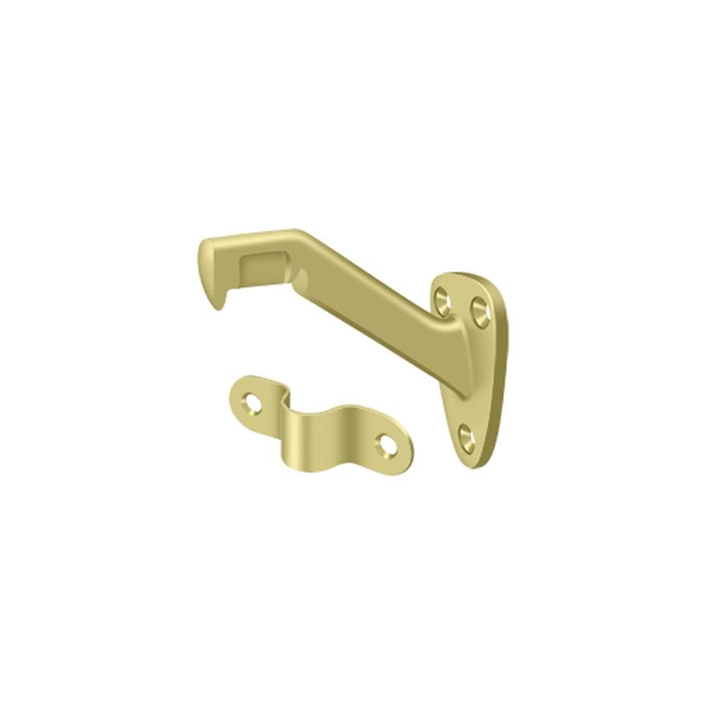 Deltana HRB325U3-UNL Hand Rail Bracket with 3-5/16" Projection Unlacquered Bright Brass Finish.