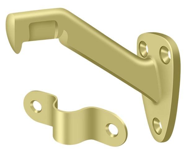 Deltana HRB325U3 Hand Rail Brackets; 3-5/16" Projection; Bright Brass Finish.