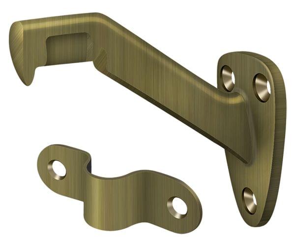 Deltana HRB325U5 Hand Rail Brackets; 3-5/16" Projection; Antique Brass Finish.