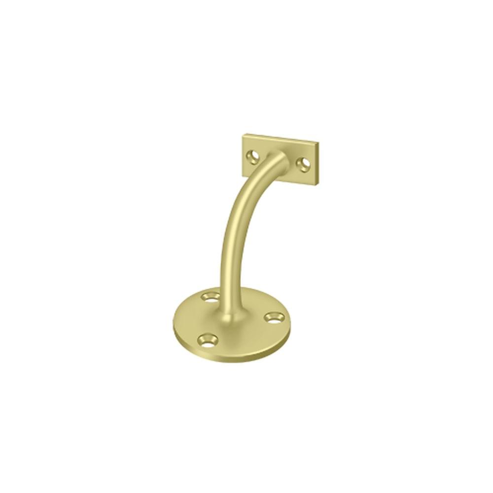 Deltana HRC175U3-UNL Hand Rail Brackets; 3-3/16" Projection Light Duty Unlacquered Brass Finish.