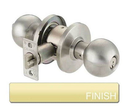 Cal-Royal ICBA00 Grade 2 Entrance/Office SFIC Knob with 2-3/4" Backset Less Core.