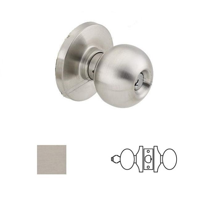 Cal-Royal ICGRB05-32D Grade 1 SFIC Storeroom Door Knob Lockset with 2-3/4" Backset Less Core