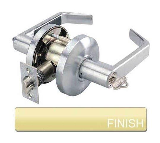 Cal-Royal ICSL00 Grade 2 SFIC Entry Door Lever Lockset with 2-3/4" Backset Less Core