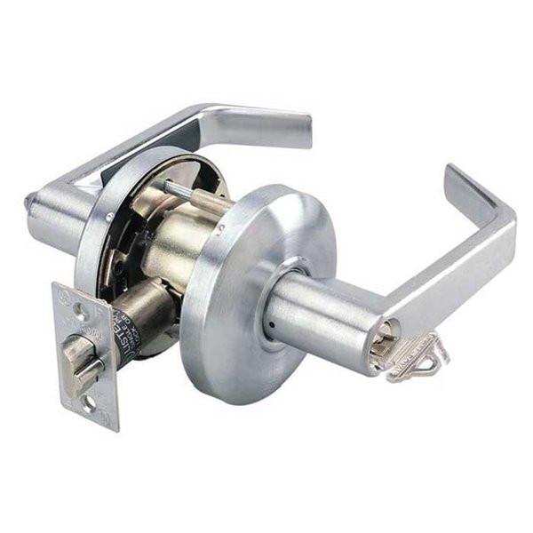 Cal-Royal ICSL03 Grade 2 SFIC Classroom Door Lever Lockset with 2-3/4" Backset Less Core.