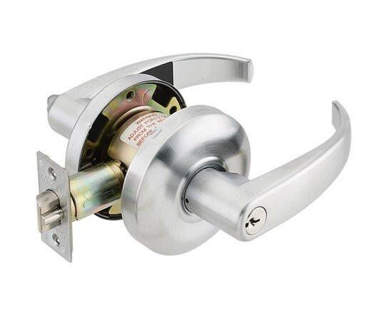 Cal-Royal ICSL05 Grade 2 SFIC Storeroom Door Lever Lockset with 2-3/4" Backset Less Core