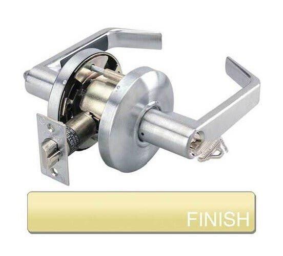Cal-Royal ICSL05 Grade 2 SFIC Storeroom Door Lever Lockset with 2-3/4" Backset Less Core