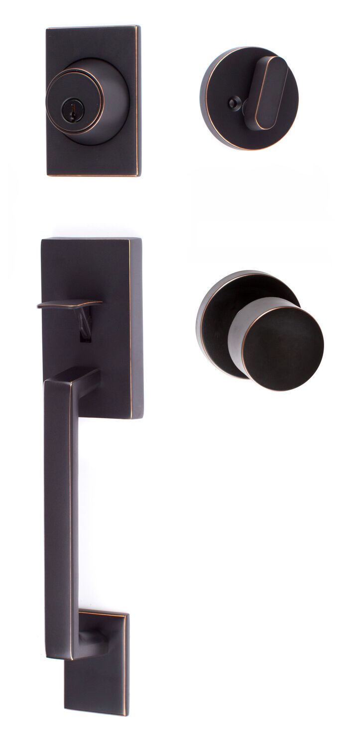 Sure-Loc KN507-R-BG-RD Koln Handleset with Bergen Round Handleset Trim