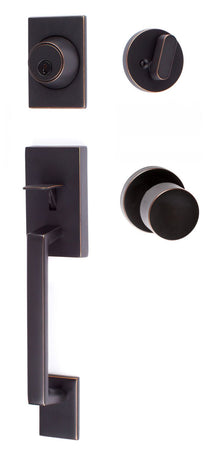 Sure-Loc KN507-R-BG-RD Koln Handleset with Bergen Round Handleset Trim