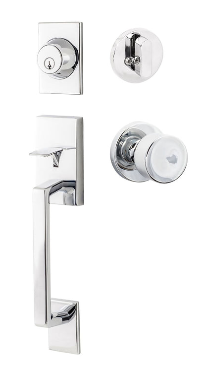 Sure-Loc KN507-R-BG-RD Koln Handleset with Bergen Round Handleset Trim