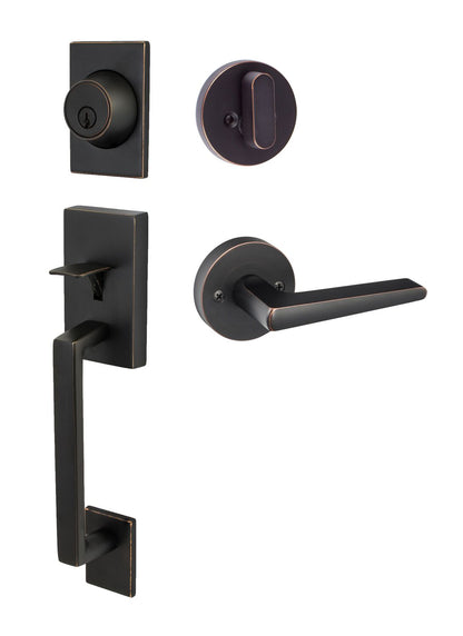 Sure-Loc KN507-R-BS-RD Koln Handleset with Basel Round Handleset Trim