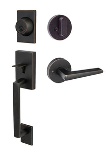 Sure-Loc KN507-R-BS-RD Koln Handleset with Basel Round Handleset Trim