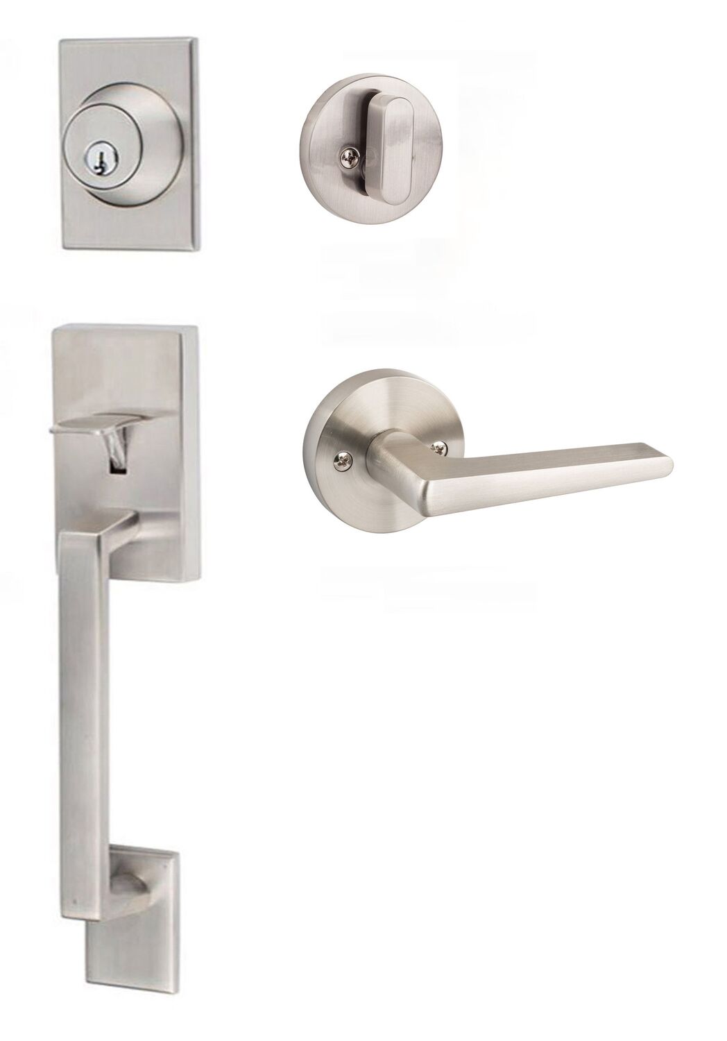 Sure-Loc KN507-R-BS-RD Koln Handleset with Basel Round Handleset Trim