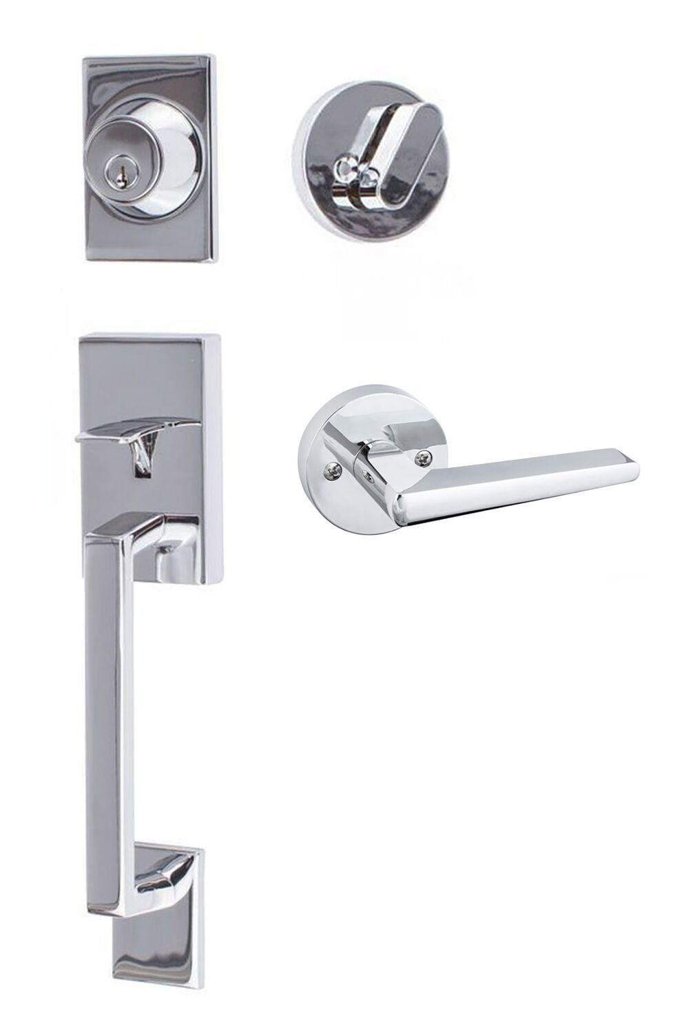 Sure-Loc KN507-R-BS-RD Koln Handleset with Basel Round Handleset Trim