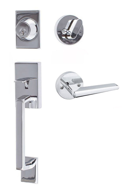 Sure-Loc KN507-R-BS-RD Koln Handleset with Basel Round Handleset Trim