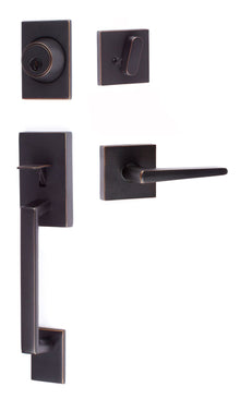 Sure-Loc KN507-S-BS-SQ Koln Handleset with Basel Square Handleset Trim.