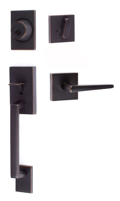 Sure-Loc KN507-S-BS-SQ Koln Handleset with Basel Square Handleset Trim.