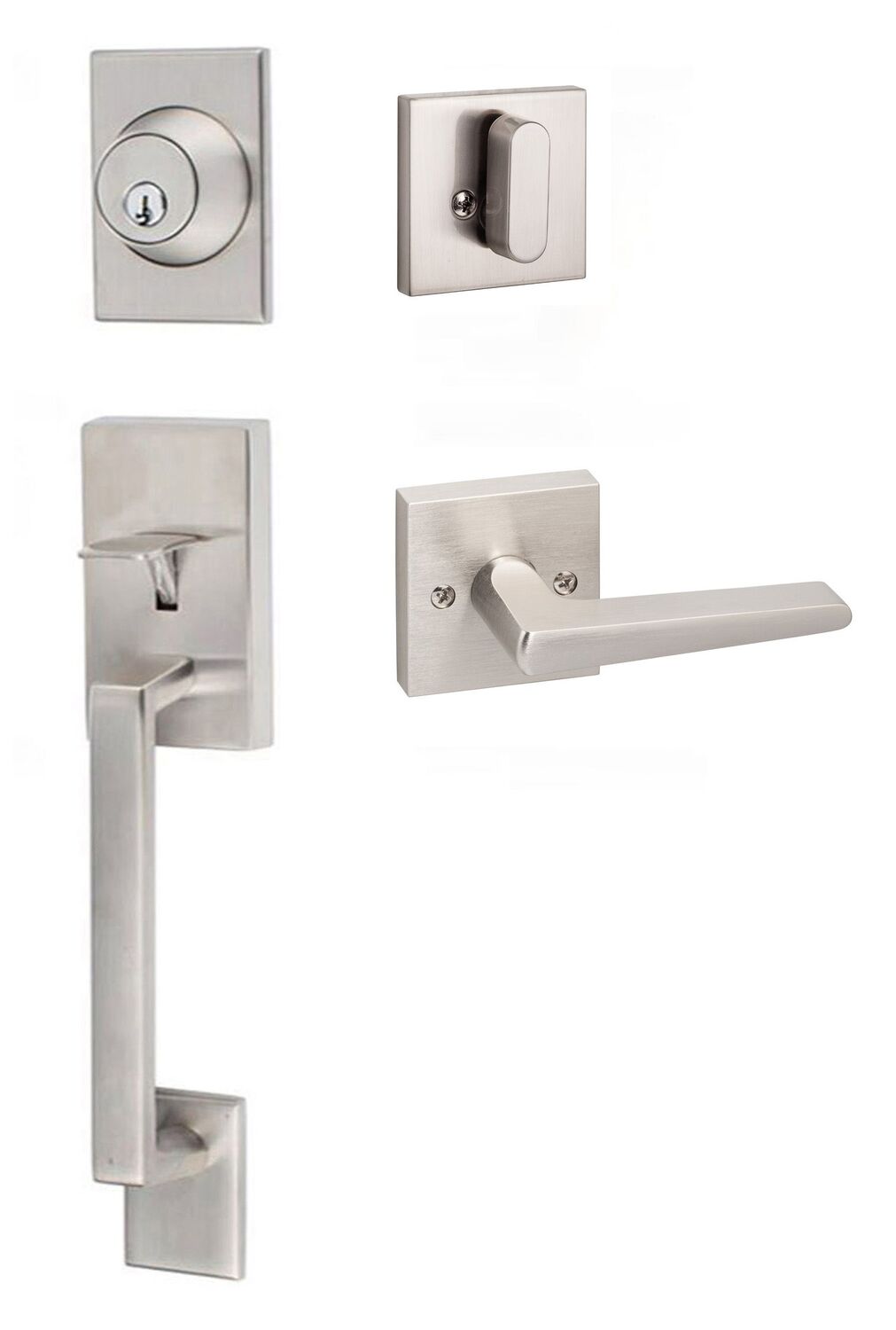 Sure-Loc KN507-S-BS-SQ Koln Handleset with Basel Square Handleset Trim