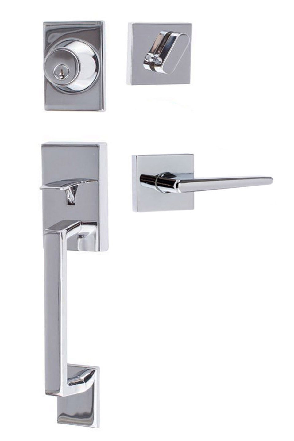 Sure-Loc KN507-S-BS-SQ Koln Handleset with Basel Square Handleset Trim.