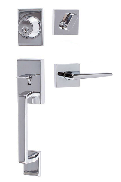 Sure-Loc KN507-S-BS-SQ Koln Handleset with Basel Square Handleset Trim