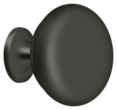 Deltana KR114U10B Knob Round Solid; Oil Rubbed Bronze Finish.