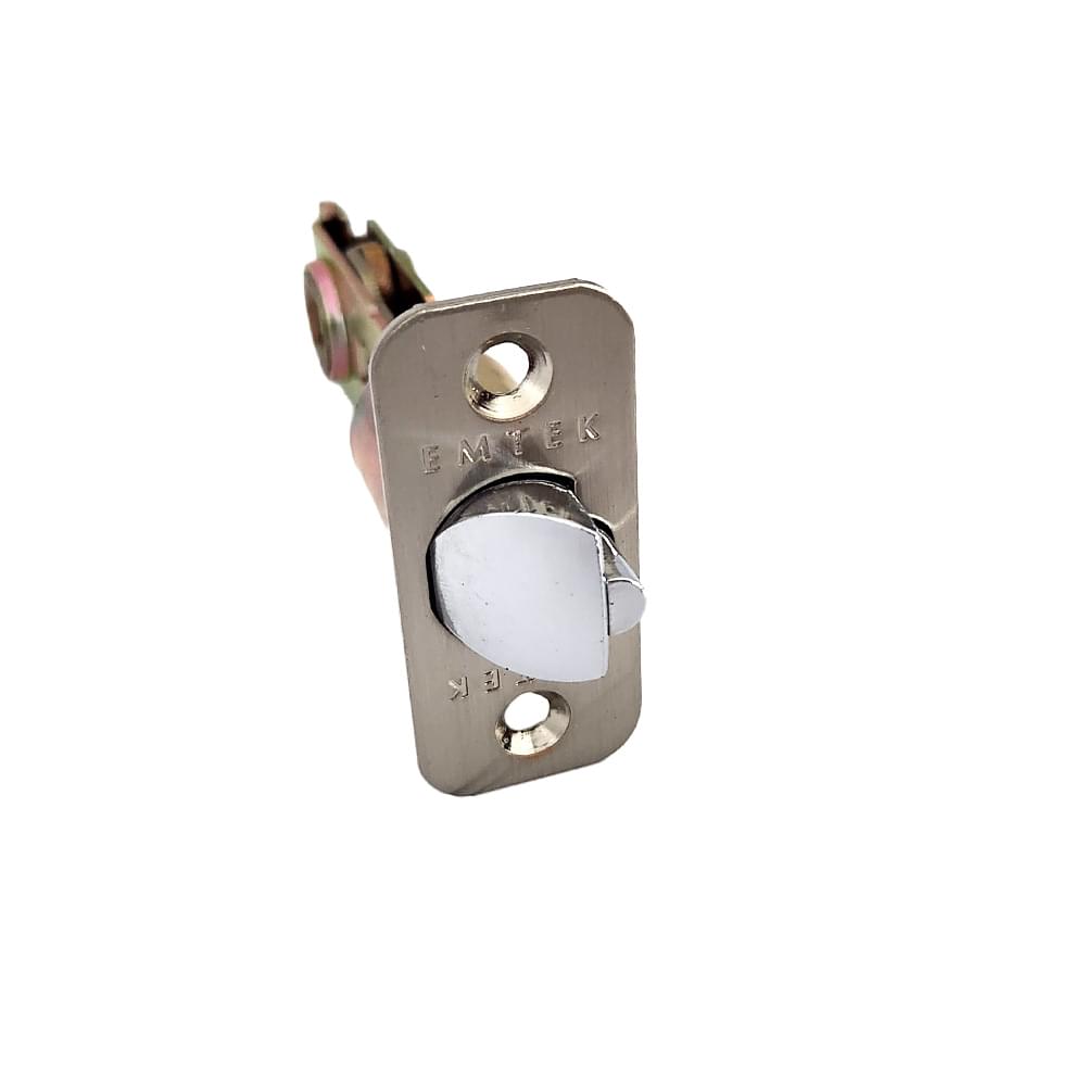 Emtek LC4-DLB275R-US15 Key in Lever or Knob 2-3/4" Backset 1/4" Radius Corner Deadlatch Satin Nickel Finish.