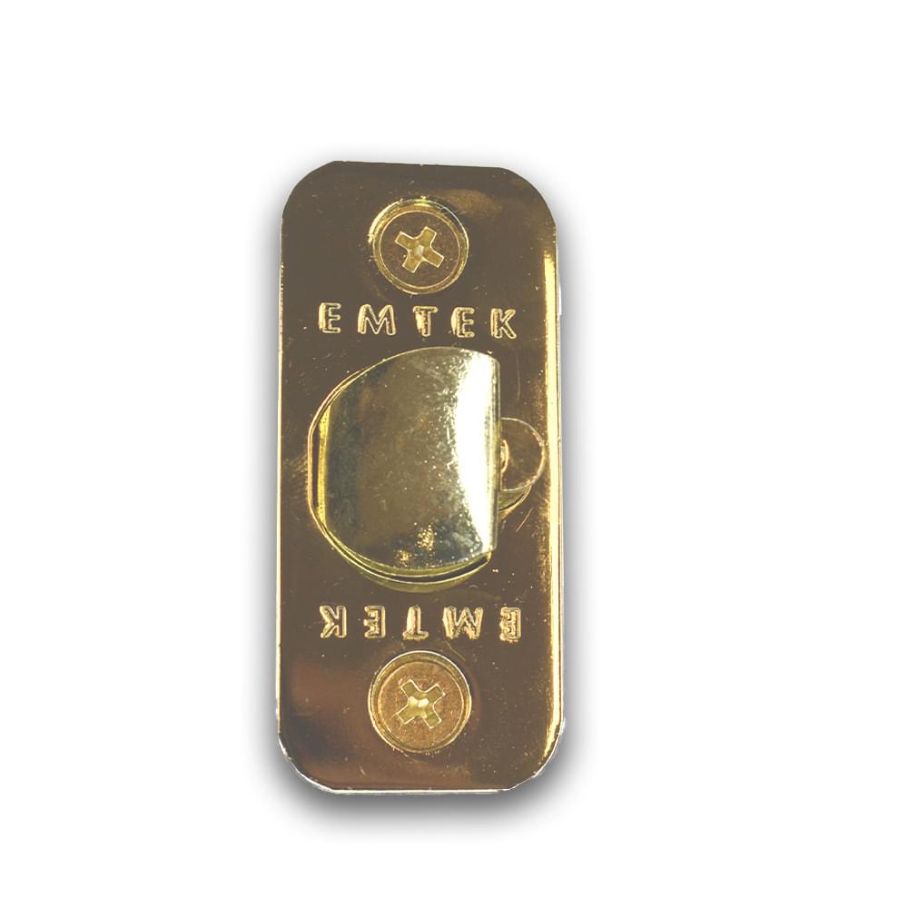Emtek LC4-DLB275R- Key in Lever or Knob 2-3/4" Backset 1/4" Radius Corner Deadlatch Polished Brass Lifetime Finish.