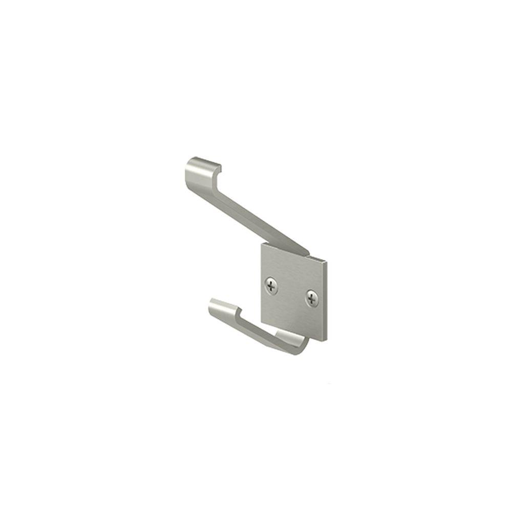 Deltana MH12U15 Double Modern Hook Satin Nickel Finish.