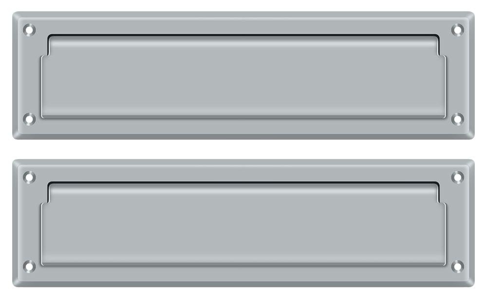 Deltana MS212U26D Mail Slot 13-1/8" with Interior Flap; Satin Chrome Finish.