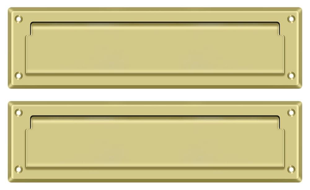 Deltana MS212U3 Mail Slot 13-1/8" with Interior Flap; Bright Brass Finish.