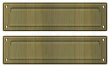 Deltana MS212U5 Mail Slot 13-1/8" with Interior Flap; Antique Brass Finish.