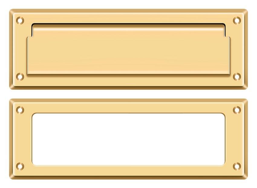 Deltana MS626CR003 Mail Slot 8-7/8" with Interior Frame; Lifetime Brass Finish.