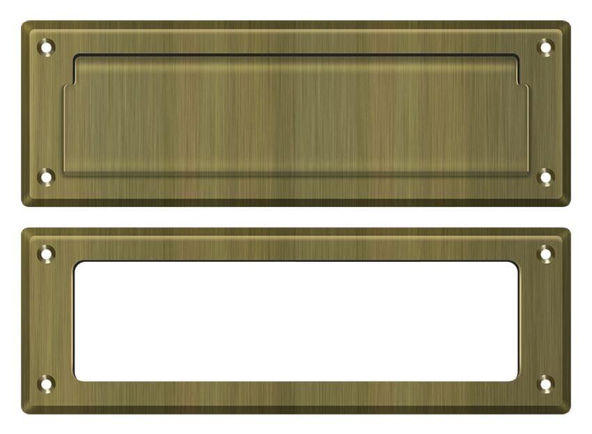 Deltana MS626U5 Mail Slot 8-7/8" with Interior Frame; Antique Brass Finish.