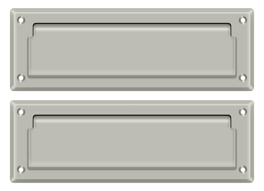 Deltana MS627U15 Mail Slot 8-7/8" with Back Plate; Satin Nickel Finish.