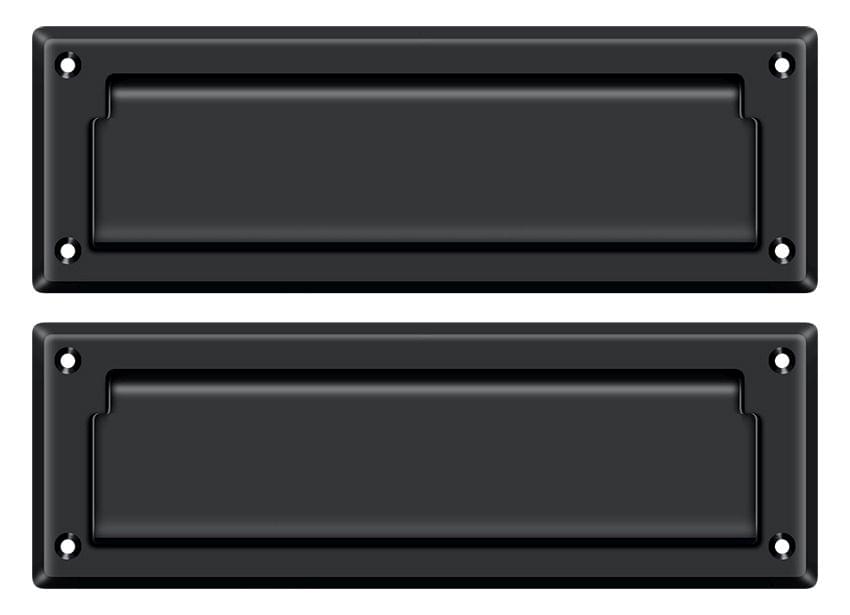 Deltana MS627U19 Mail Slot 8-7/8" with Back Plate; Black Finish.