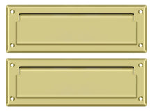 Deltana MS627U3 Mail Slot 8-7/8" with Back Plate; Bright Brass Finish.