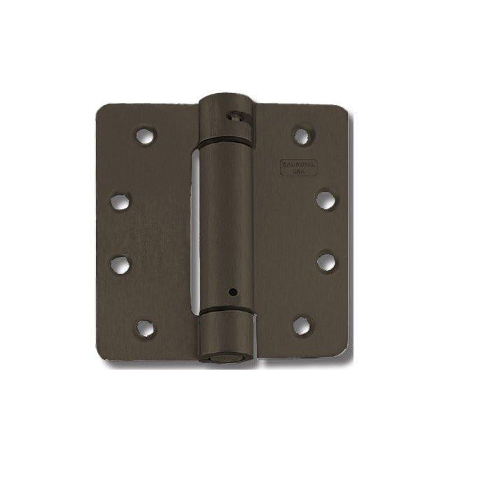 Cal-Royal NEWSH44R 4" x 4" Full Mortise 1/4" Radius Round Corner Spring Hinge.