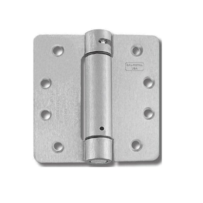 Cal-Royal NEWSH44R 4" x 4" Full Mortise 1/4" Radius Round Corner Spring Hinge.