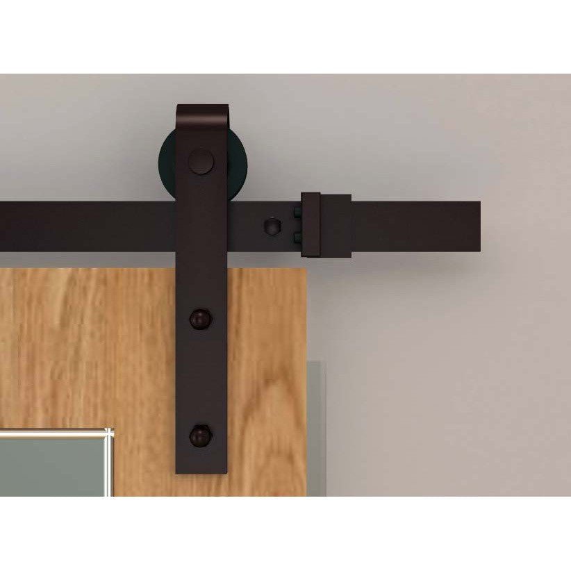 Orca Hardware FTST-8C 8' Barn Door-Flat Track Kit With Standard Drop Hangers