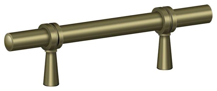 Deltana P310U5 Adjustable Pull 4-3/4"; Antique Brass Finish.