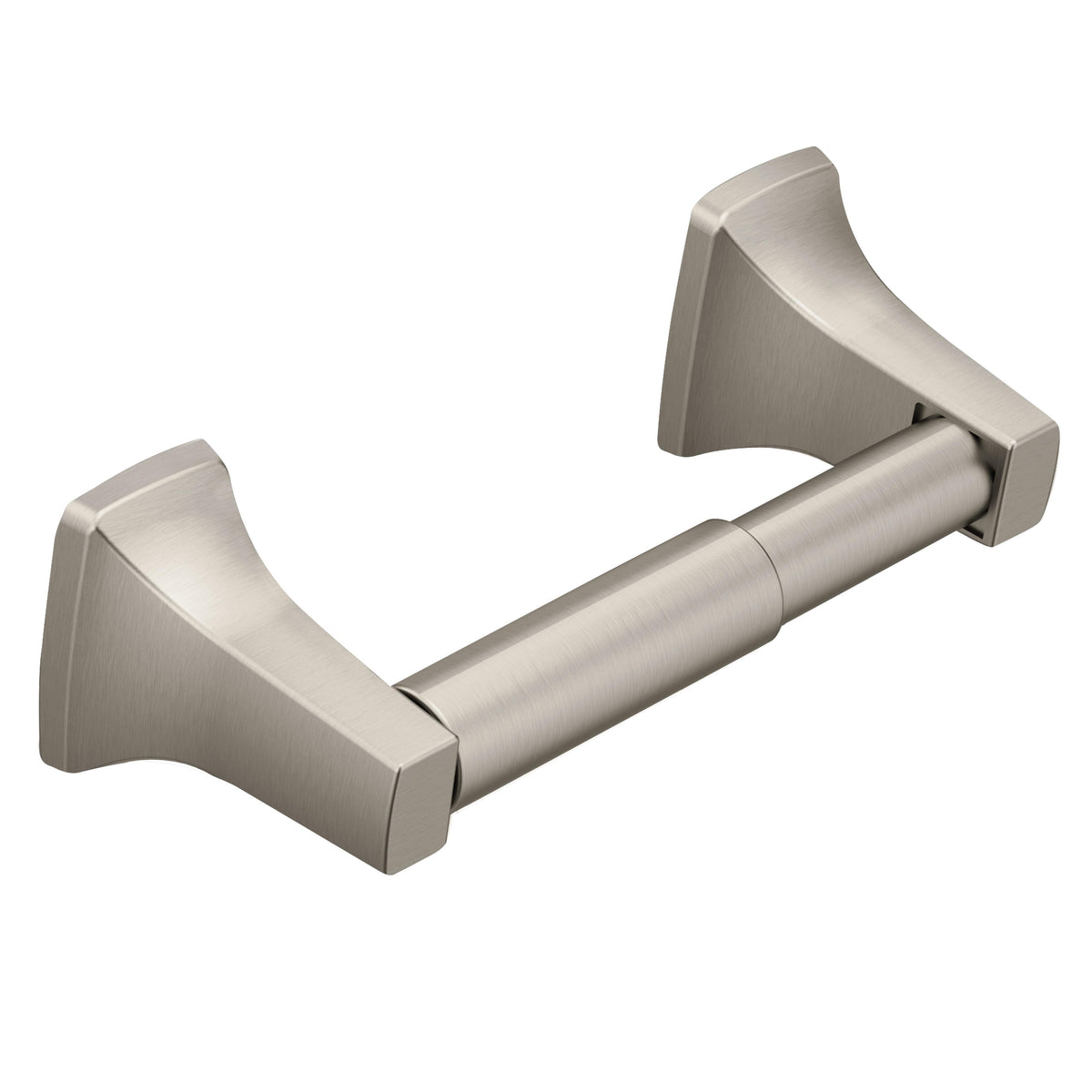 Moen P5050BN Contemporary Spring Loaded Paper Holder Brushed Nickel Finish.