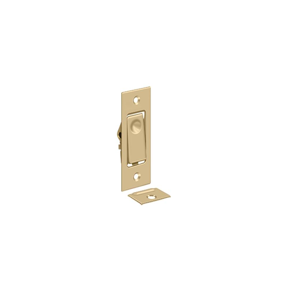 Deltana PDB42U4 Pocket Door Bolts; Jamb Bolt; Satin Brass Finish.