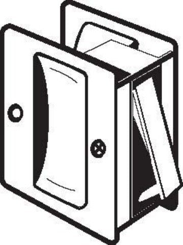 Don-Jo PDL100 Passage Pocket Door Lock.