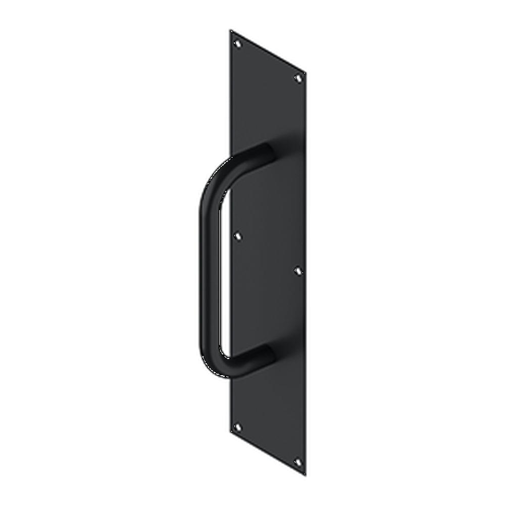 Deltana PPH4016U19 Pull Plate with Handle 4" x 16" S/S Black Finish.