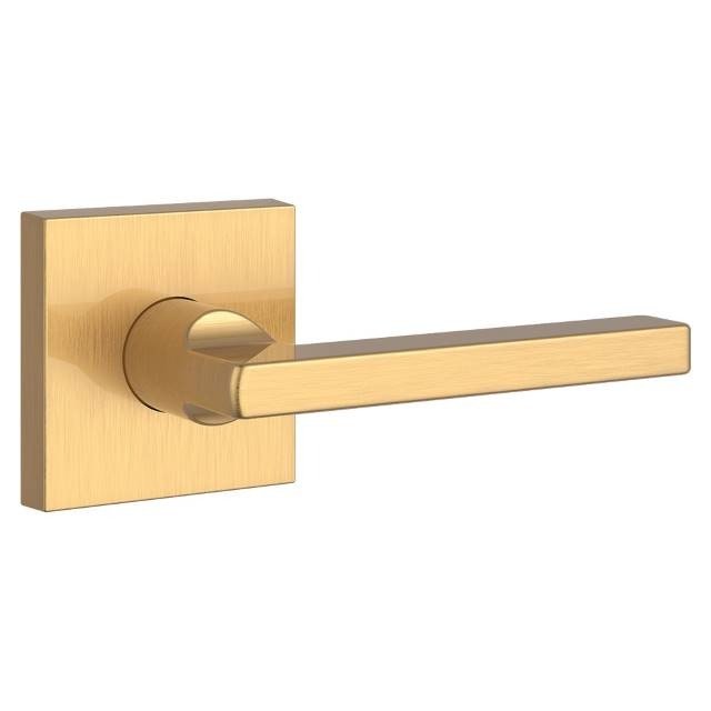 Baldwin PSSQUCSR Passage Door Lever Set with Contemporary Square Rosette.