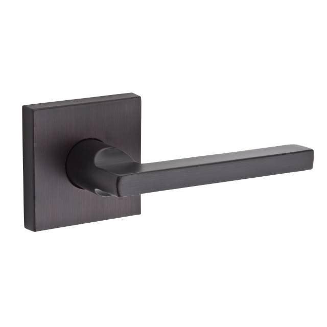 Baldwin PVSQUCSR Square Privacy Door Lever Set with Contemporary Square Rosette