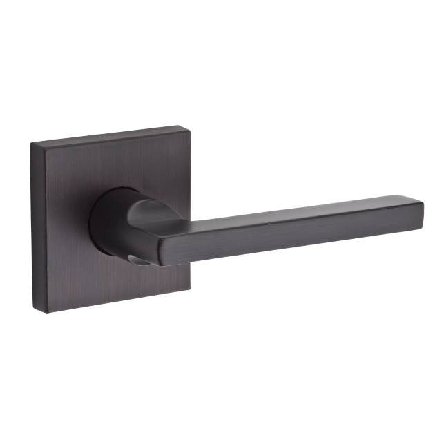 Baldwin PVSQUCSR Square Privacy Door Lever Set with Contemporary Square Rosette.