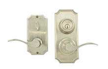 Weslock R1501UNUNSL2D Unigard UL Rated Right Hand Bordeau on Premiere Interconnected Lock with 2-3/8" Latch and Round Corner Strikes Satin Nickel Finish.